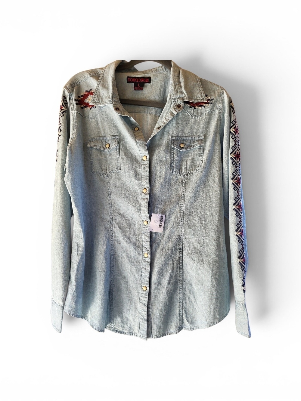 [NWT] Rock n Roll Cowgirl Denim Top - L